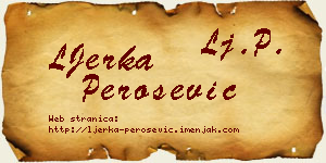LJerka Perošević vizit kartica